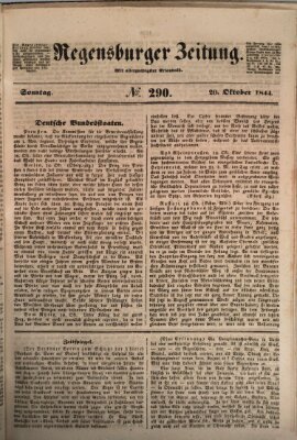 Regensburger Zeitung Sonntag 20. Oktober 1844