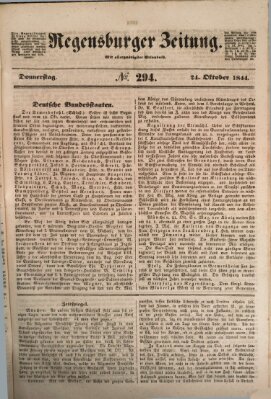 Regensburger Zeitung Donnerstag 24. Oktober 1844