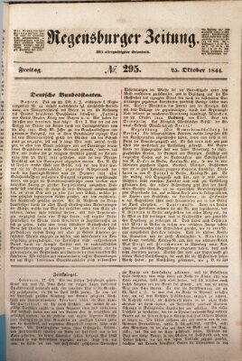 Regensburger Zeitung Freitag 25. Oktober 1844