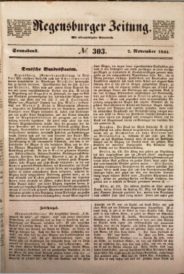 Regensburger Zeitung Samstag 2. November 1844