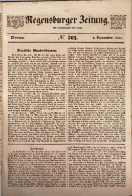 Regensburger Zeitung Montag 4. November 1844