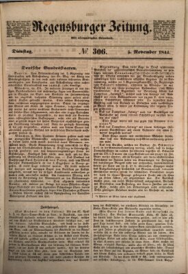 Regensburger Zeitung Dienstag 5. November 1844