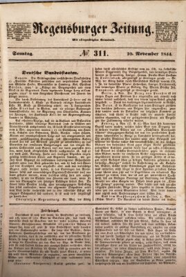 Regensburger Zeitung Sonntag 10. November 1844