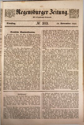 Regensburger Zeitung Dienstag 12. November 1844