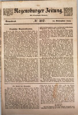 Regensburger Zeitung Samstag 16. November 1844