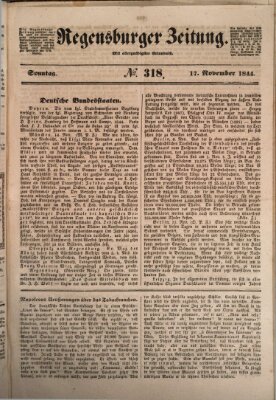 Regensburger Zeitung Sonntag 17. November 1844