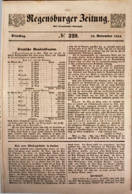Regensburger Zeitung Dienstag 19. November 1844