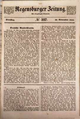 Regensburger Zeitung Dienstag 26. November 1844