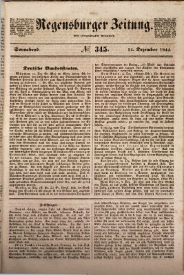 Regensburger Zeitung Samstag 14. Dezember 1844