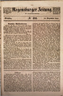 Regensburger Zeitung Dienstag 24. Dezember 1844