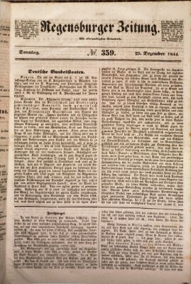 Regensburger Zeitung Sonntag 29. Dezember 1844