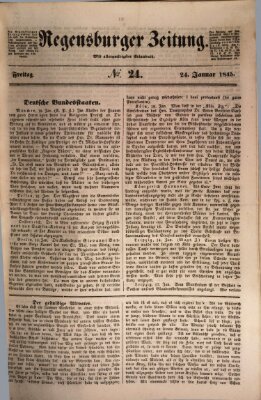 Regensburger Zeitung Freitag 24. Januar 1845