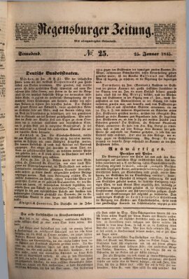 Regensburger Zeitung Samstag 25. Januar 1845