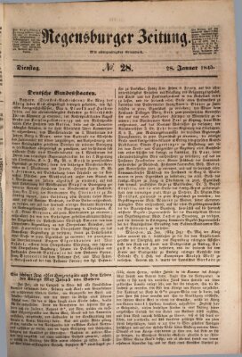 Regensburger Zeitung Dienstag 28. Januar 1845