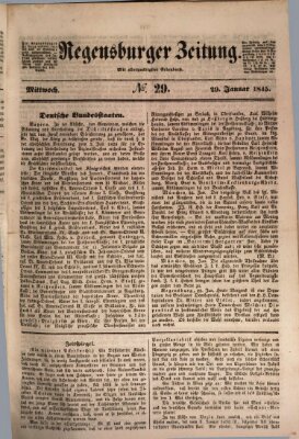 Regensburger Zeitung Mittwoch 29. Januar 1845