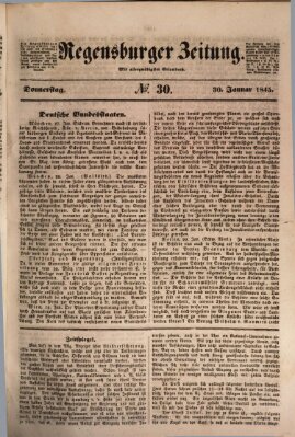 Regensburger Zeitung Donnerstag 30. Januar 1845