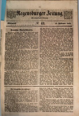 Regensburger Zeitung Mittwoch 12. Februar 1845