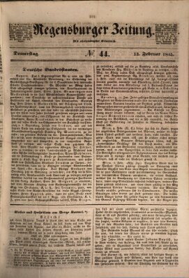 Regensburger Zeitung Donnerstag 13. Februar 1845