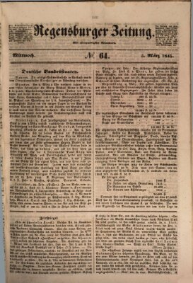 Regensburger Zeitung Mittwoch 5. März 1845