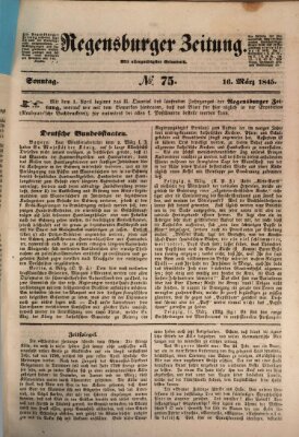 Regensburger Zeitung Sonntag 16. März 1845