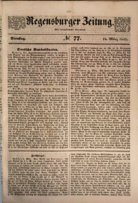 Regensburger Zeitung Dienstag 18. März 1845