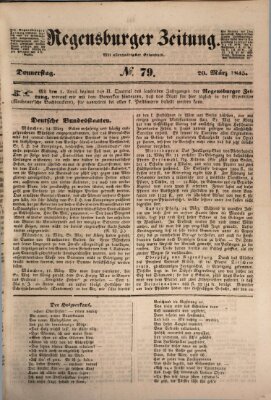 Regensburger Zeitung Donnerstag 20. März 1845