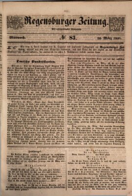 Regensburger Zeitung Mittwoch 26. März 1845