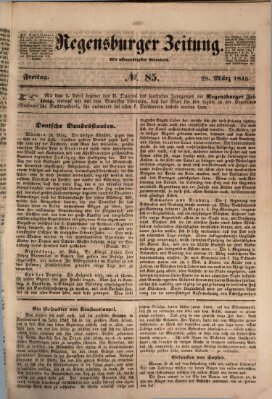 Regensburger Zeitung Freitag 28. März 1845