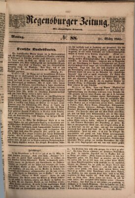 Regensburger Zeitung Montag 31. März 1845