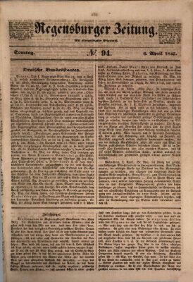 Regensburger Zeitung Sonntag 6. April 1845