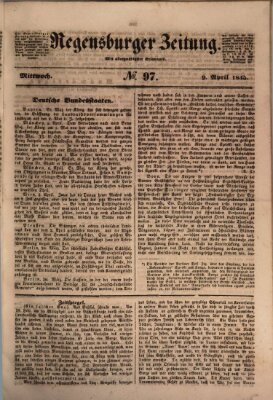 Regensburger Zeitung Mittwoch 9. April 1845