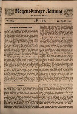 Regensburger Zeitung Sonntag 27. April 1845