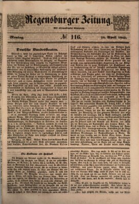 Regensburger Zeitung Montag 28. April 1845