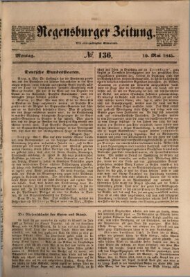 Regensburger Zeitung Montag 19. Mai 1845