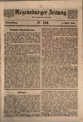 Regensburger Zeitung Donnerstag 5. Juni 1845