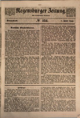 Regensburger Zeitung Samstag 7. Juni 1845