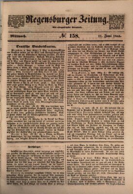 Regensburger Zeitung Mittwoch 11. Juni 1845