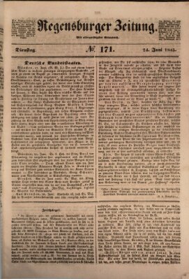 Regensburger Zeitung Dienstag 24. Juni 1845