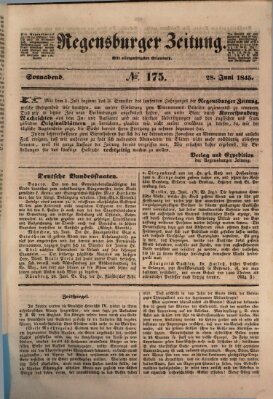 Regensburger Zeitung Samstag 28. Juni 1845