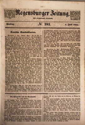 Regensburger Zeitung Freitag 4. Juli 1845