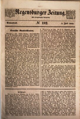 Regensburger Zeitung Samstag 5. Juli 1845