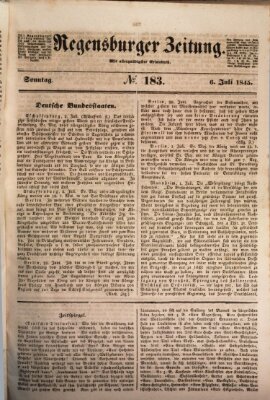 Regensburger Zeitung Sonntag 6. Juli 1845