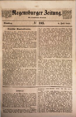 Regensburger Zeitung Dienstag 8. Juli 1845