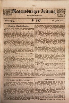 Regensburger Zeitung Donnerstag 10. Juli 1845