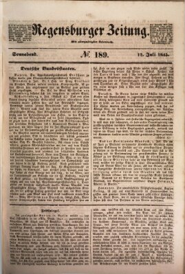 Regensburger Zeitung Samstag 12. Juli 1845