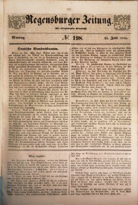 Regensburger Zeitung Montag 21. Juli 1845