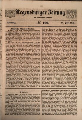 Regensburger Zeitung Dienstag 22. Juli 1845
