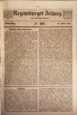 Regensburger Zeitung Donnerstag 24. Juli 1845