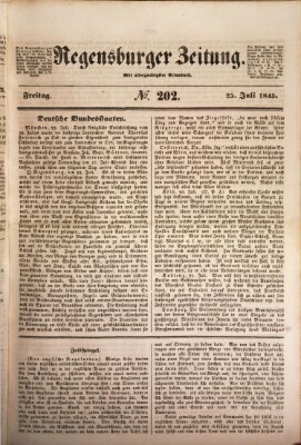 Regensburger Zeitung Freitag 25. Juli 1845