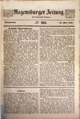 Regensburger Zeitung Samstag 26. Juli 1845